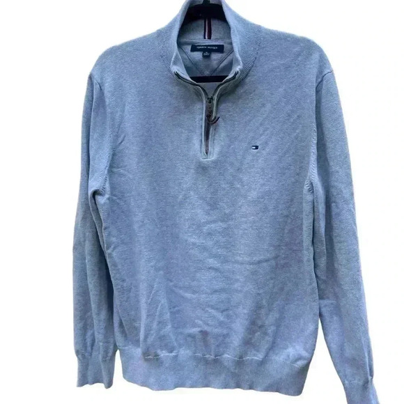 Tommy Hilfiger Other - Tommy Hilfiger Grey Cotton Quarter Zipper Sweater. Size XL